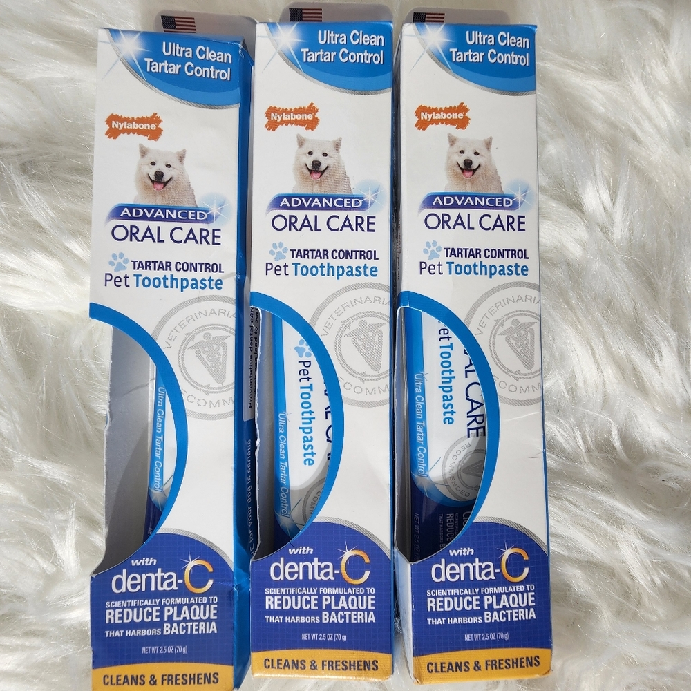 Pack of 3 Nylabone Tarter Control Pet Toothpaste
